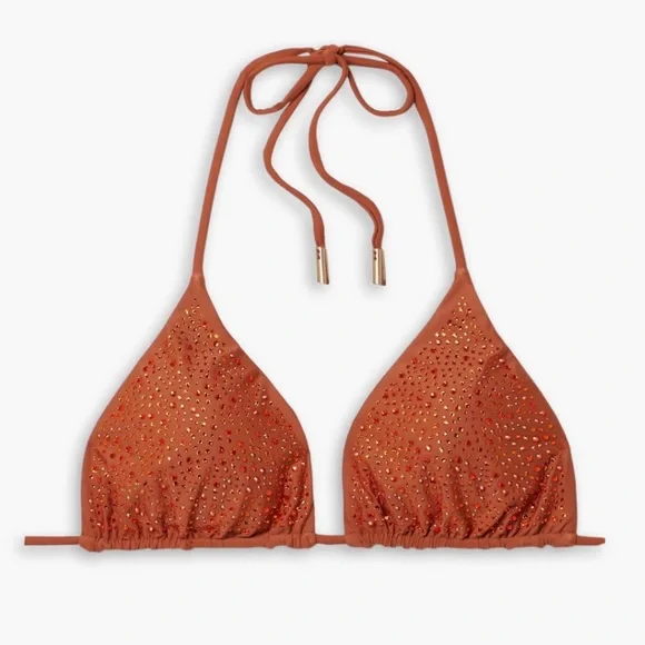 NWT Cult Gaia Raven Triangle Bikini Top in Amber - Picture 2 of 9